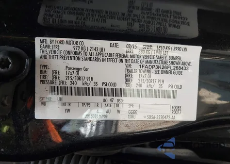 2015 Ford Focus Se from USA, damaged, VIN 1FADP3K26FL268433